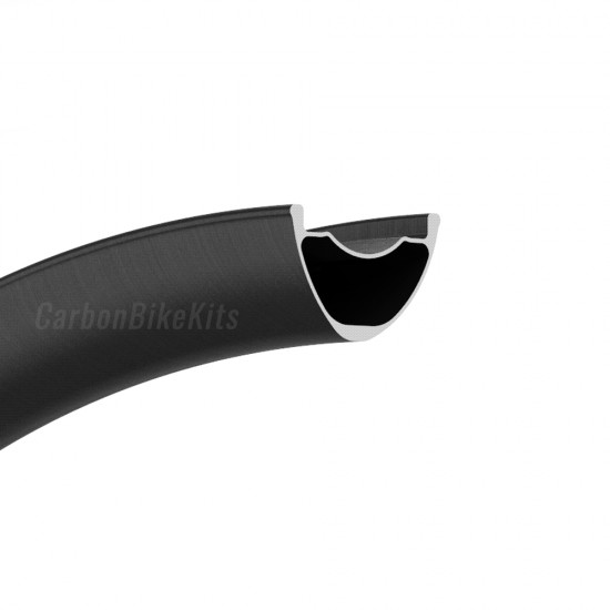 Llanta de bicicleta de carbono FALSH 32", 40x25 mm, ancho interno 33 mm, sin cámara sin gancho asimétrico, peso 440 g